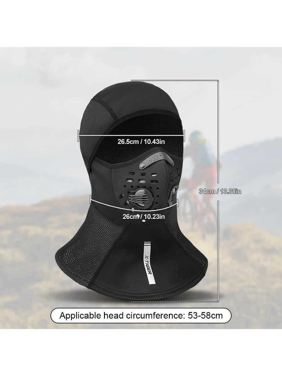 X-TIGER Winter Ski Mask Cycling Mask Anti-Dust Cycling Mask with Filter Windproof Full Face Cover Balaclava Skiing Skating Hat