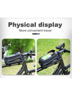 X-TIGER Bicycle Top Tube Bag Bike Phone Front Frame Bag TPU Screen Waterproof Bag for Cell Phone Under 6.7" iPhone 13,14,15 Pro