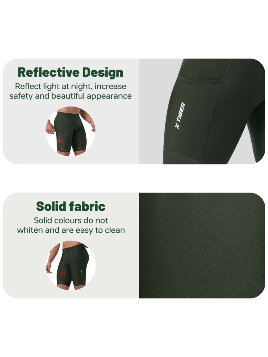 X-TIGER Men’s 3-Pocket Cycling Shorts