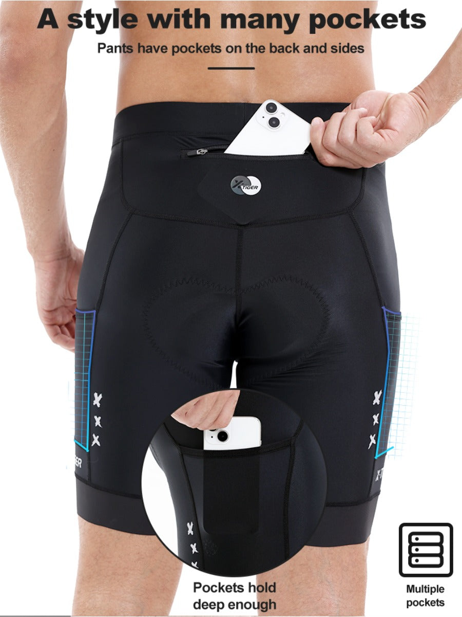 X-TIGER Men’s Racing Multi Pockets Cycling Shorts