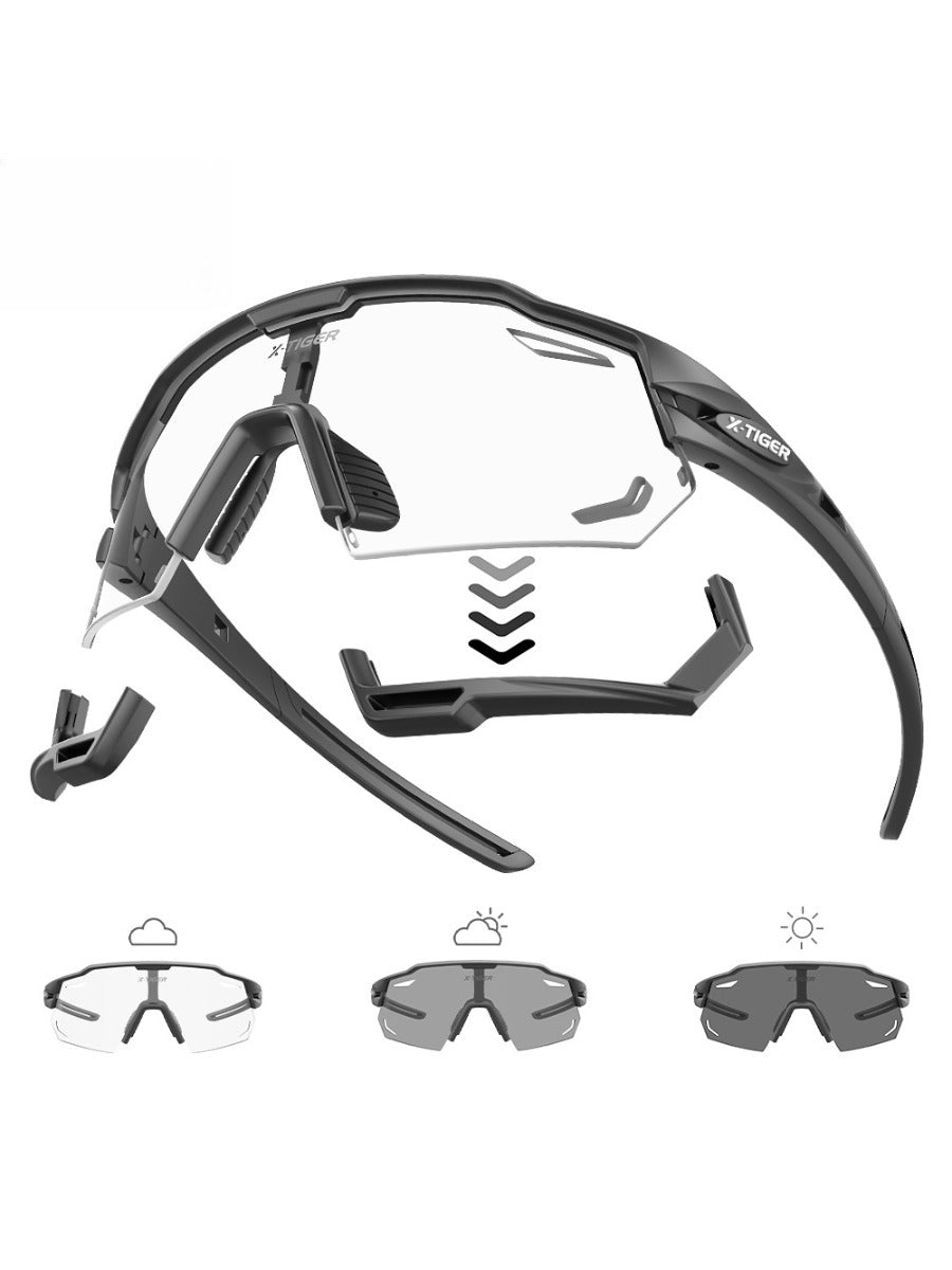 X-TIGER Sport Color-changing Lenses Photochromic Polarized Glasses Bicycle  Riding Fishing Outdoor Sunglass road bike Equipment