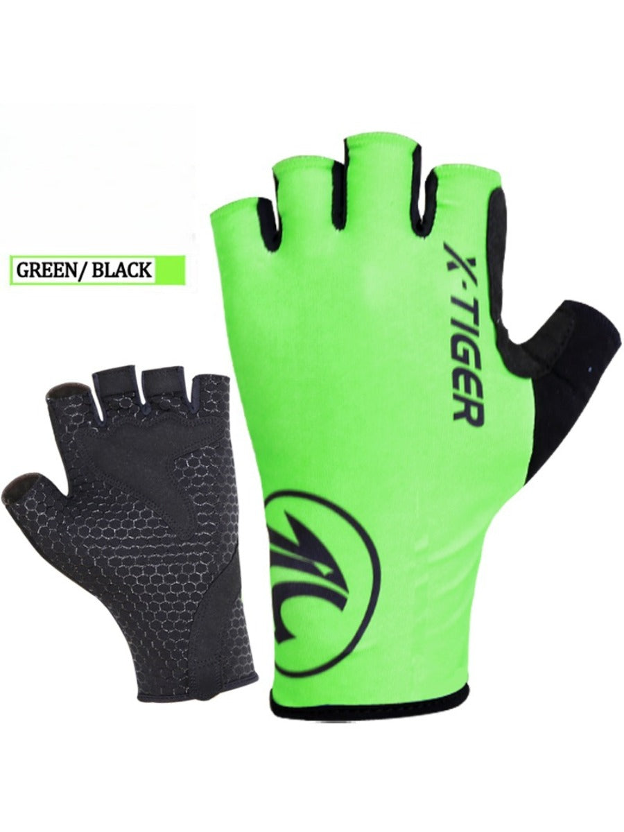 X-Tiger Cycling Gloves Outdoor Protect MTB Bike Gloves Washable Breathable Polyester Spandex Half Finger Racing Bicycle Gloves