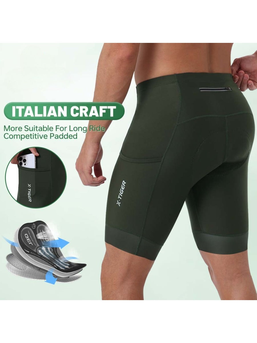 X-TIGER Men’s 3-Pocket Cycling Shorts