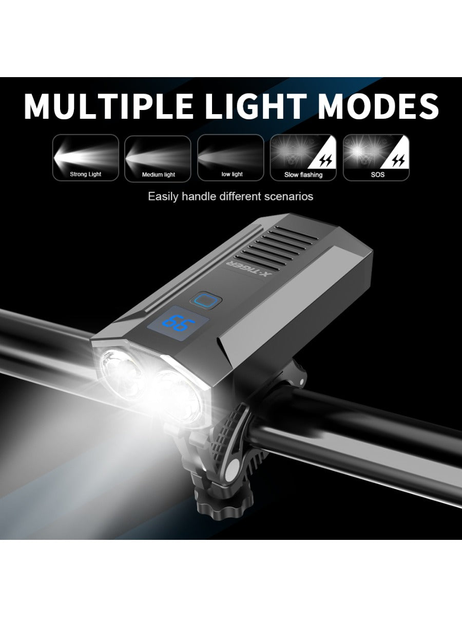 X-TIGER Bike Front Light Set Waterproof MTB Bicycle Lamp 5200mAh USB Rechargeable LED Bike Accessory Headlight Tail Light Set