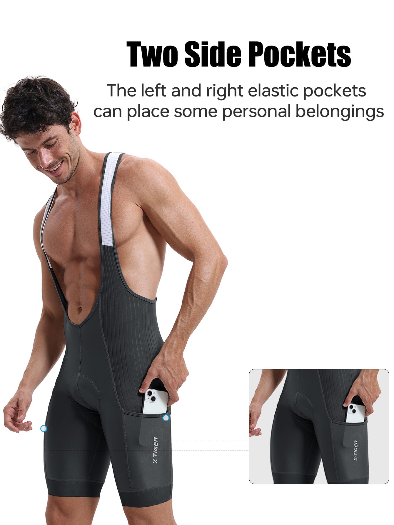 X-TIGER Performance Cycling Bibs | Shockproof Pad & Breathable Mesh