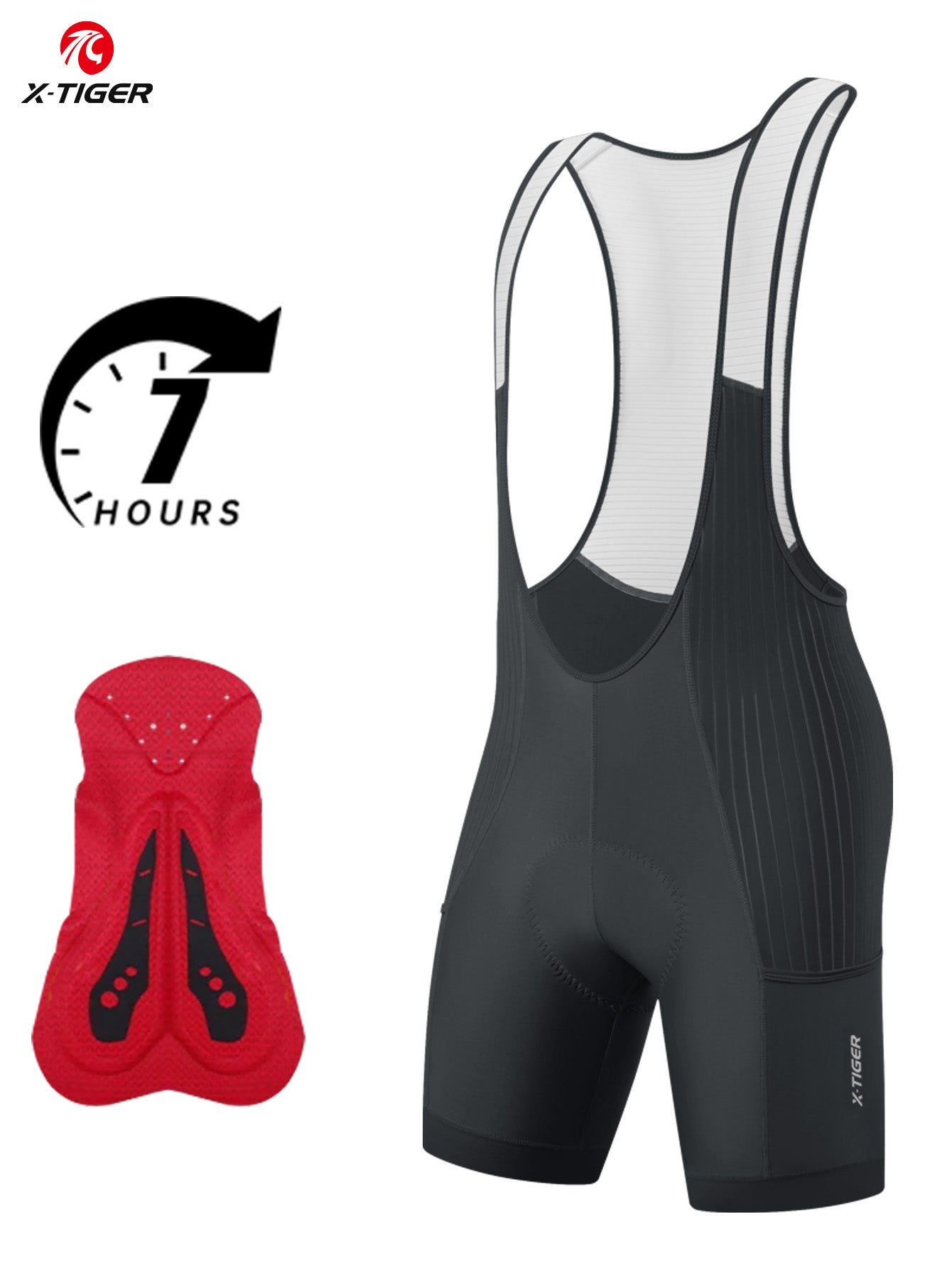 X-TIGER Performance Cycling Bibs | Shockproof Pad & Breathable Mesh