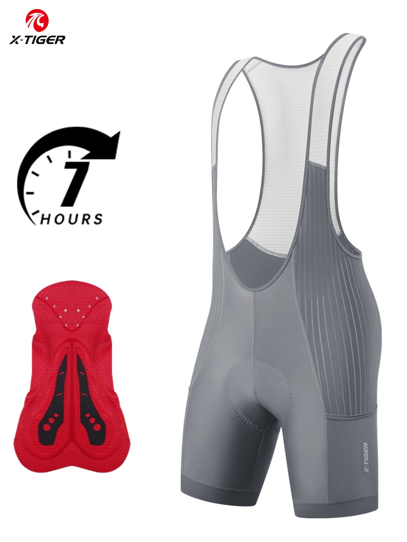 X-TIGER Performance Cycling Bibs | Shockproof Pad & Breathable Mesh