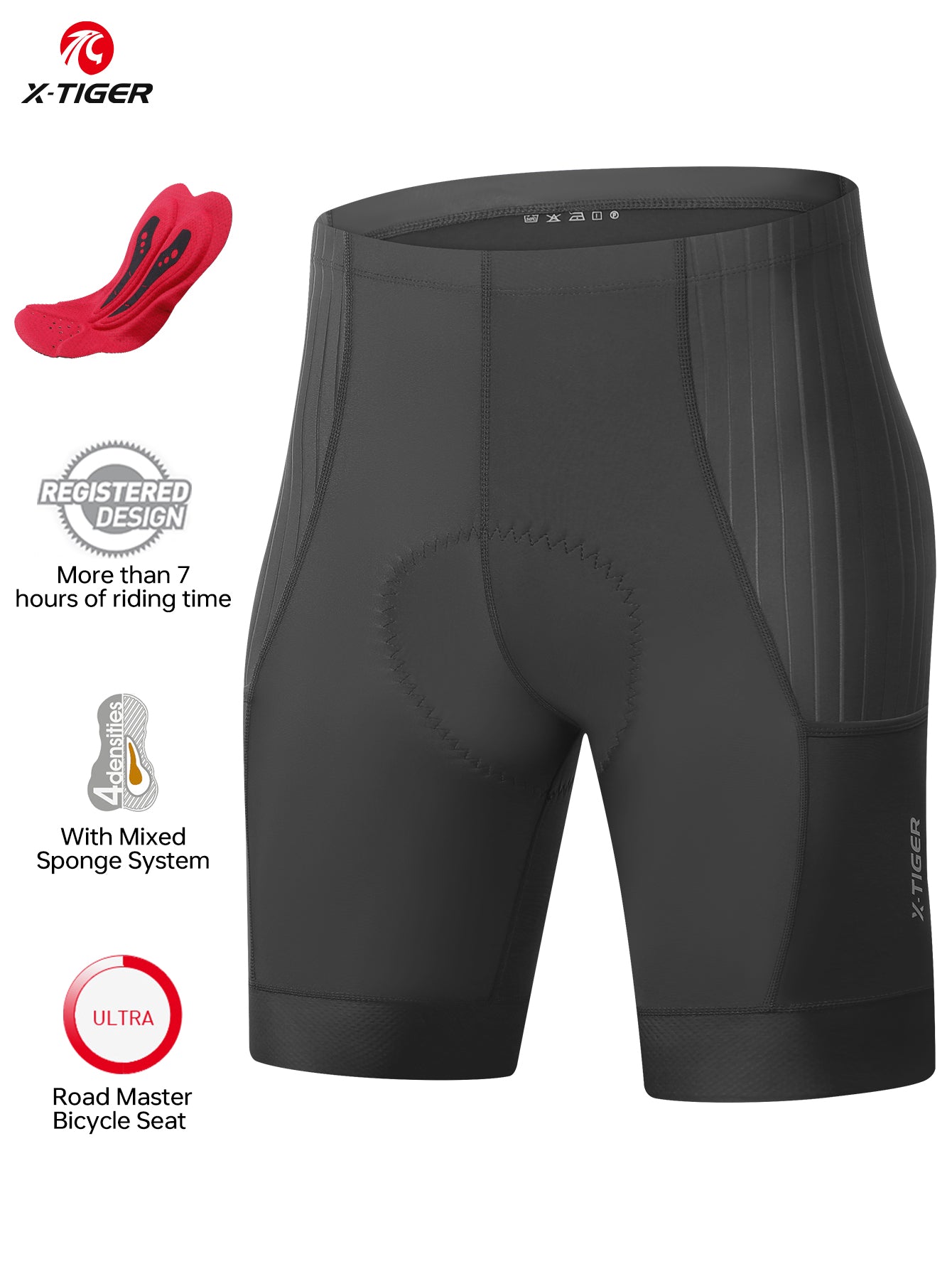 X-TIGER Men’s Racing Cycling Shorts