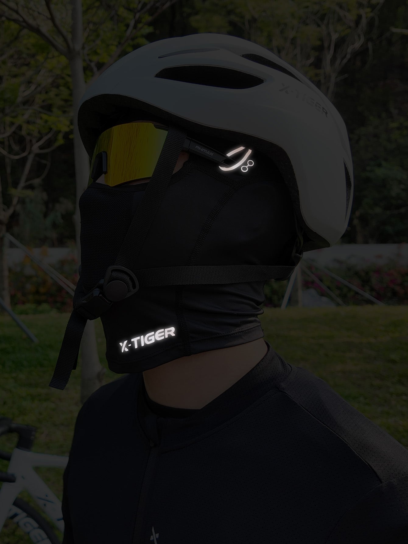 X-TIGER Ice Silk Cycling Balaclava - UV Protection Full Face Mask with Glasses Holes & Breathable Mesh