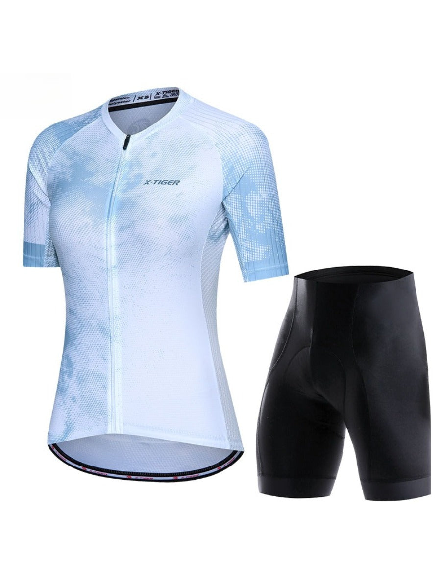 X-TIGER Women’s Short Sleeve Lycra Cycling Jersey Set