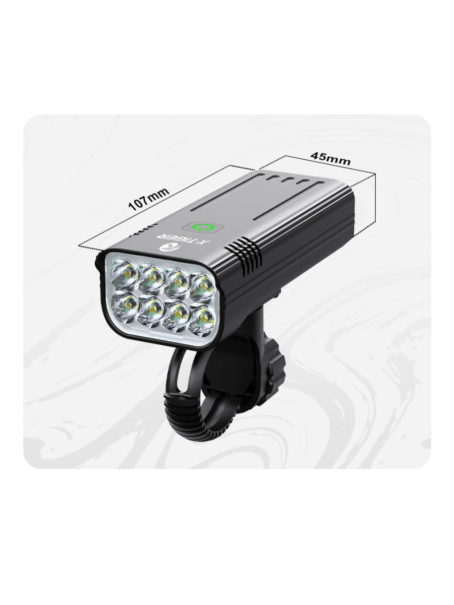 X-TIGER Bike Light Set Powerful USB Rechargeable Bright 10000mAh Bicycle Front Lights IPX5 Waterproof Front Lamp