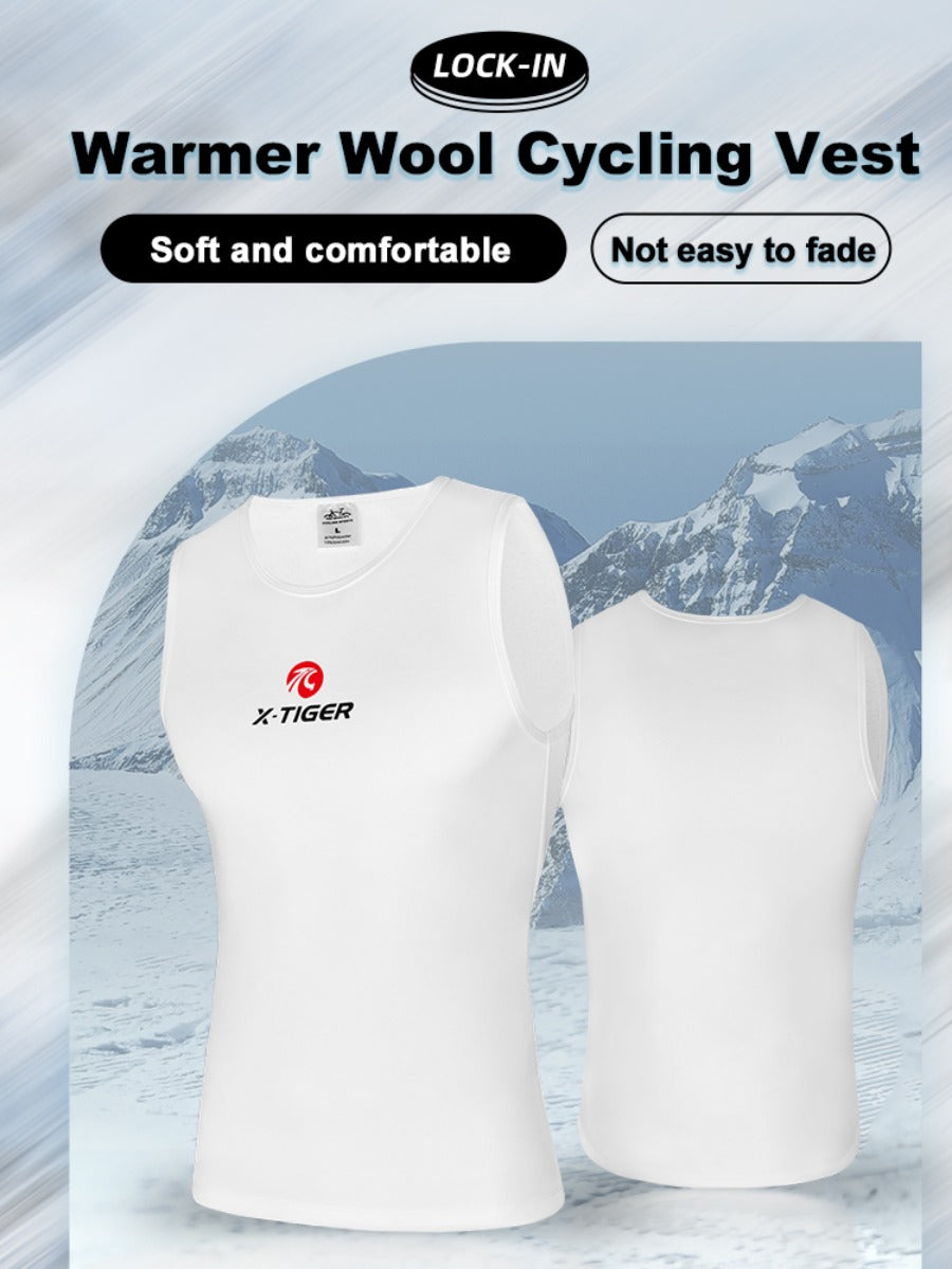 X-TIGER Sleeveless Fleece Bike Underwear Winter Cycling Base Layer