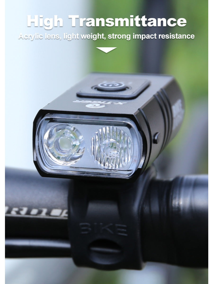 X-TIGER Cycling Headlight Waterproof Bike Light 1200 mAh USB Rechargeable LED Bicycle Lamp MTB Road