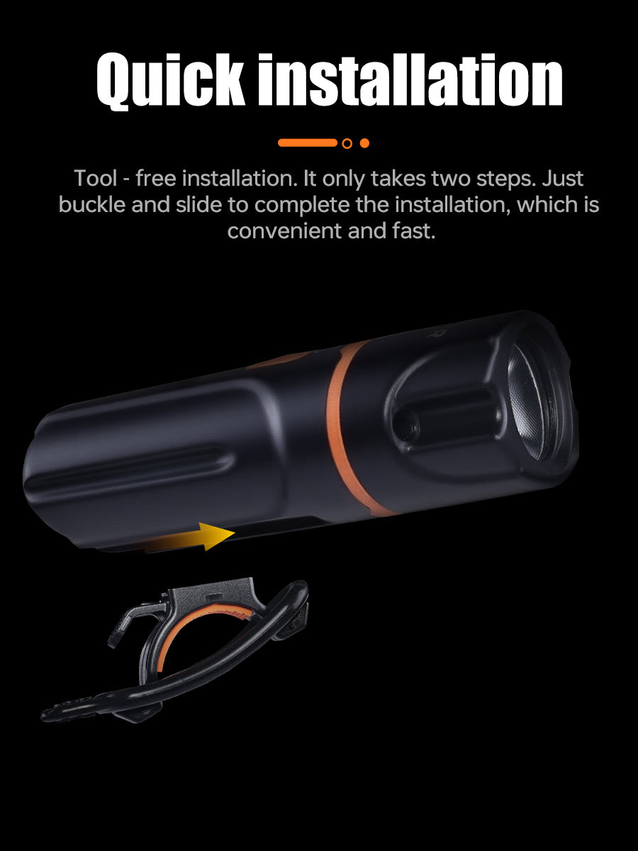 X-TIGER Bicycle front lamp High Brightness Lightweight Bike Light Type-C Rechargeable 6 Modes Night Cycling Front Flashlig