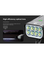 X-TIGER Bike Light Set Powerful USB Rechargeable Bright 10000mAh Bicycle Front Lights IPX5 Waterproof Front Lamp