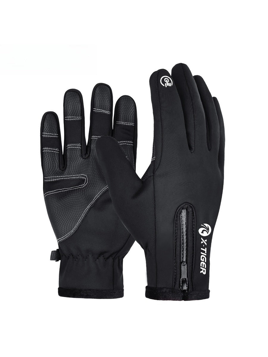 X-Tiger Winter Cycling Gloves Windproof Thermal Warm Fleece Bicycle Gloves Men Women Motorcycle Snow Skiing Sport Gloves