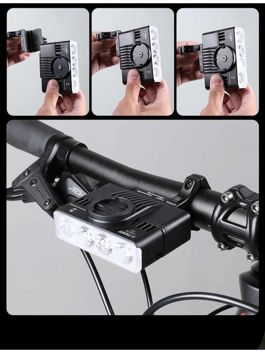 X-TIGER Bike Lights 2800LM IPX6 Waterproof Bike Headlight Night Riding Compatible with Garmin/GoPro Mount Bicycle Front Light