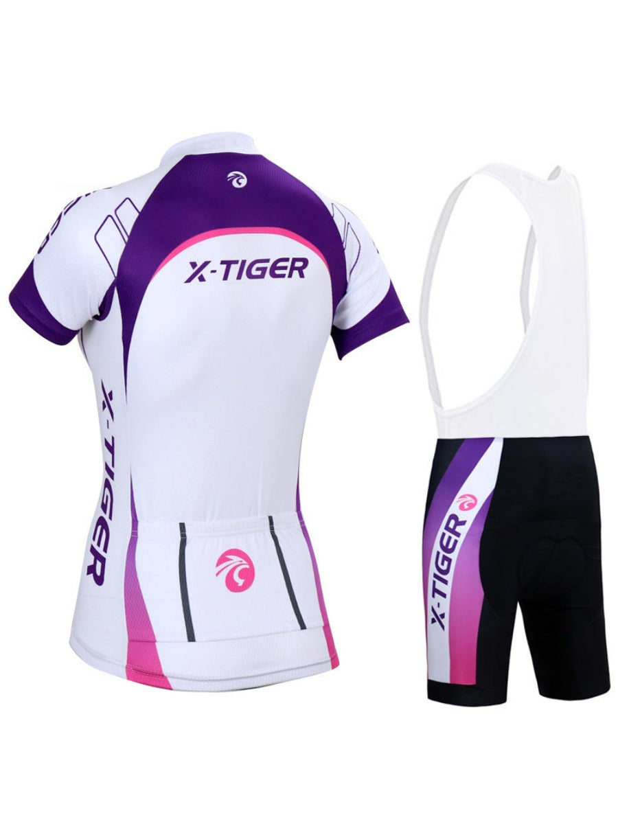 X-TIGER Classic Women’s Short Sleeve Cycling Jersey & Bib Shorts Set