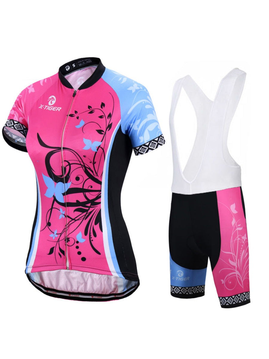 X-TIGER Classic Women’s Short Sleeve Cycling Jersey & Bib Shorts Set