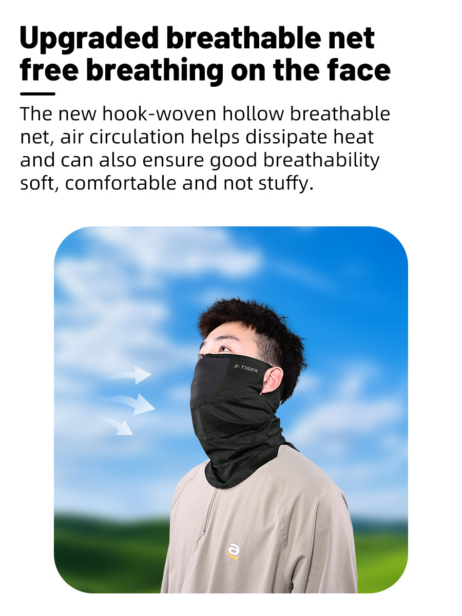 X-TIGER Sports lce Silk Mask Outdoor Cycling Bandana Summer Breathable Quick Dry UV Protective Headgear Running Scarf Men Women