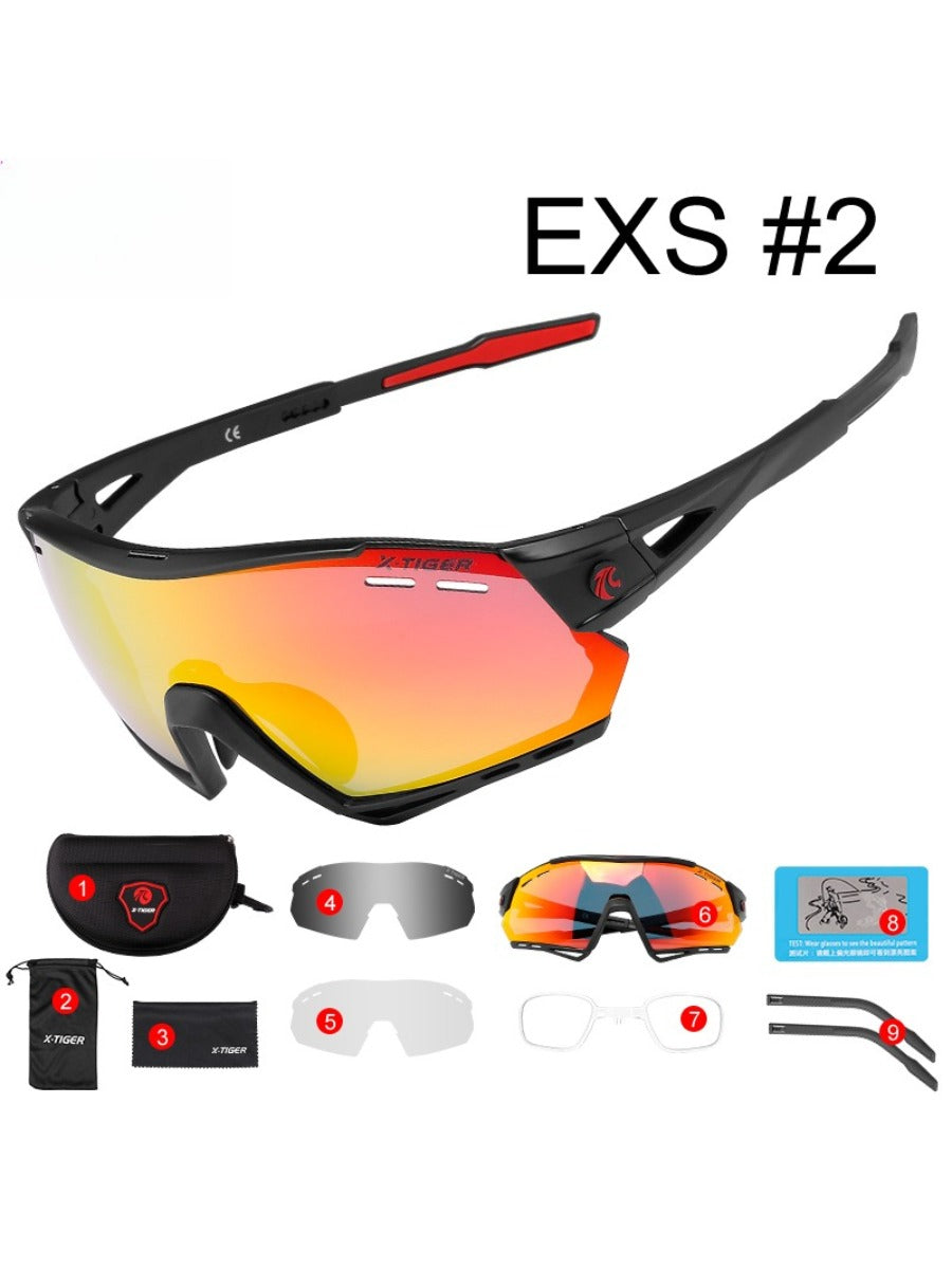 X-TIGER Cycling Glasses Men Women 3 Lens Polarized Bicycle Sunglasses Running Fishing Sports Eyewear Mountain Hiking Goggles