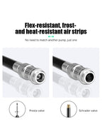 X-TIGER Multi-Functional Bike Inflator 120PSI Hand Pump with Gauge for AV/FV Valve & Sports Balls