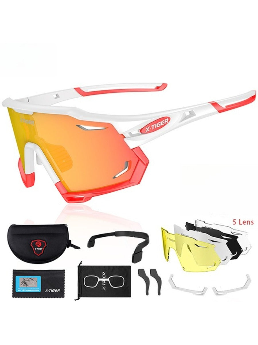 X-TIGER Cycling Glasses Photochromic Sports Sunglasses UV400 Anti Glare Lightweight Bicycle Glasses Men's Women Cycling Eyewear