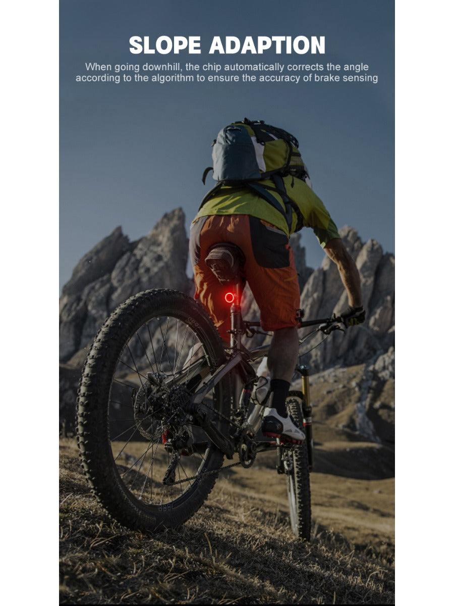 X-TIGER Bike Rear Light Smart Brake Sensing Light Bicycle Tail Light IPX6 Waterproof LED Charging Taillight