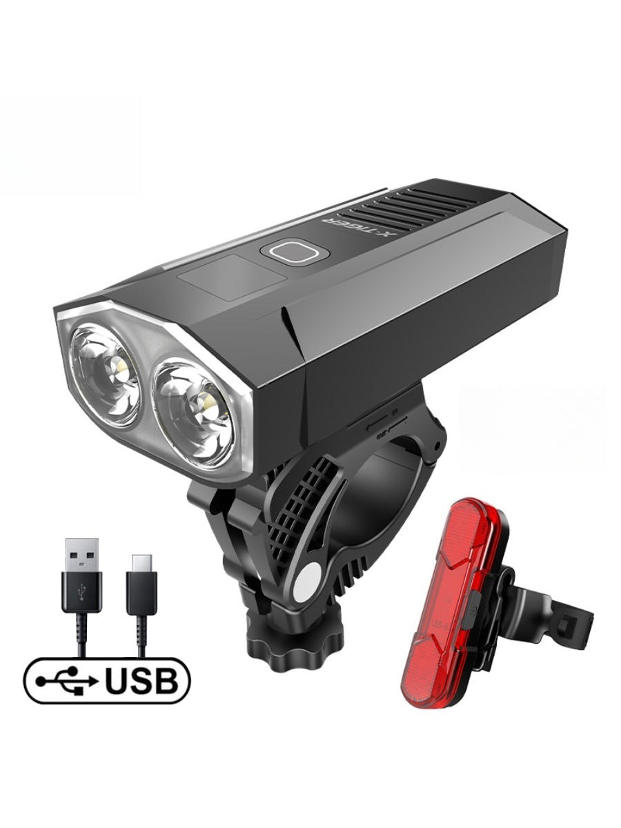 X-TIGER Bike Front Light Set Waterproof MTB Bicycle Lamp 5200mAh USB Rechargeable LED Bike Accessory Headlight Tail Light Set