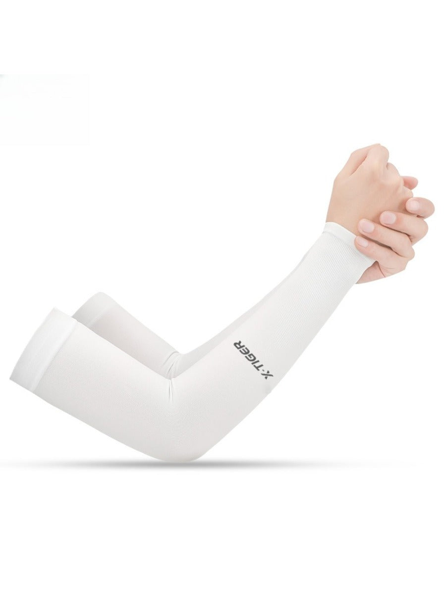 X-TIGER Breathable Ice Fabric UV Protection Running Arm Sleeve Basketball Elbow Pad Outdoor Sports Arm Warmer Cooling Hand Cover