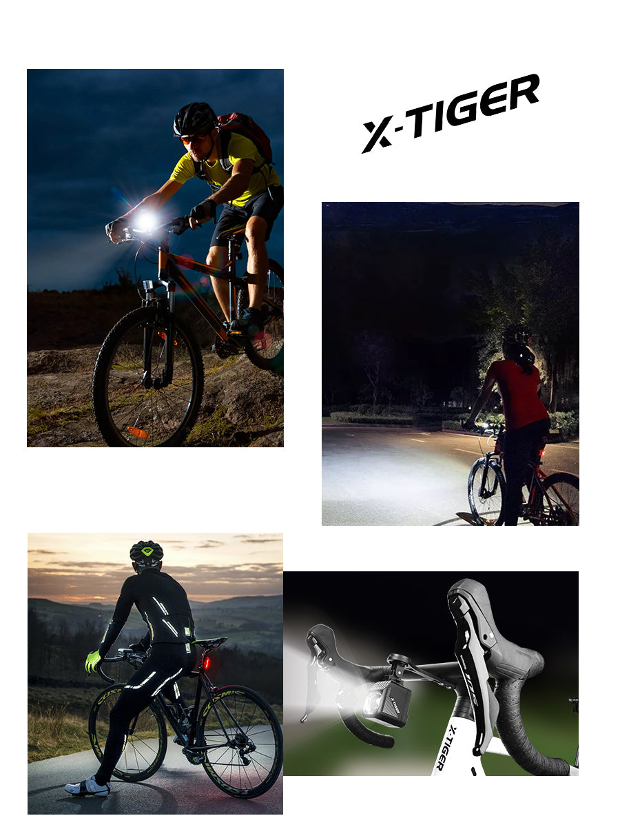 X-TIGER 1600 LM Bicycle Light High Low Beam Night Riding Headlight GoPro Hanging Wireless Remote Control MTB Road Bicycle Lights