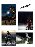 X-TIGER 1600 LM Bicycle Light High Low Beam Night Riding Headlight GoPro Hanging Wireless Remote Control MTB Road Bicycle Lights