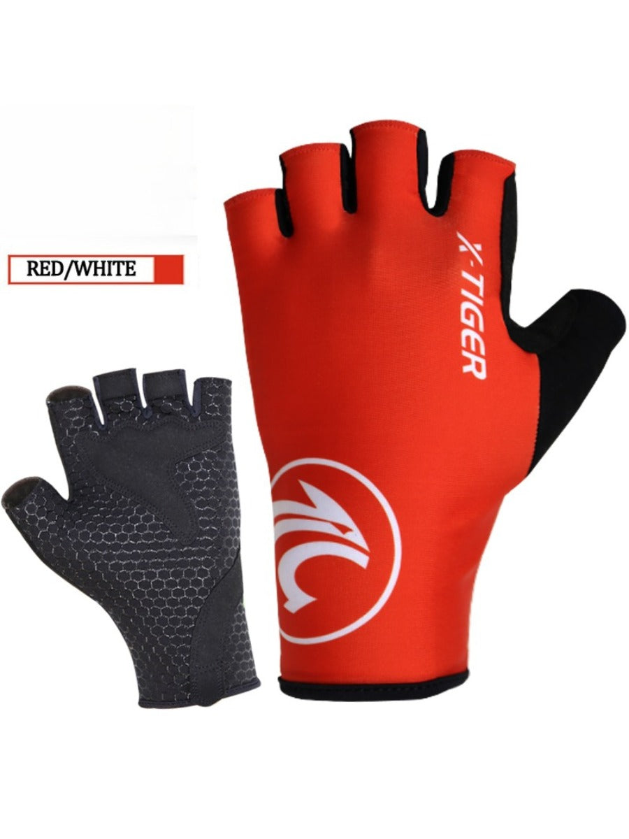 X-Tiger Cycling Gloves Outdoor Protect MTB Bike Gloves Washable Breathable Polyester Spandex Half Finger Racing Bicycle Gloves
