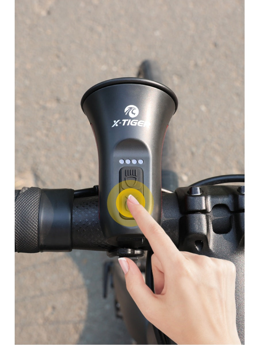 X-TIGER Waterproof Electronic Bike Horn High Decibel Warning Bell 6 Hours Battery
