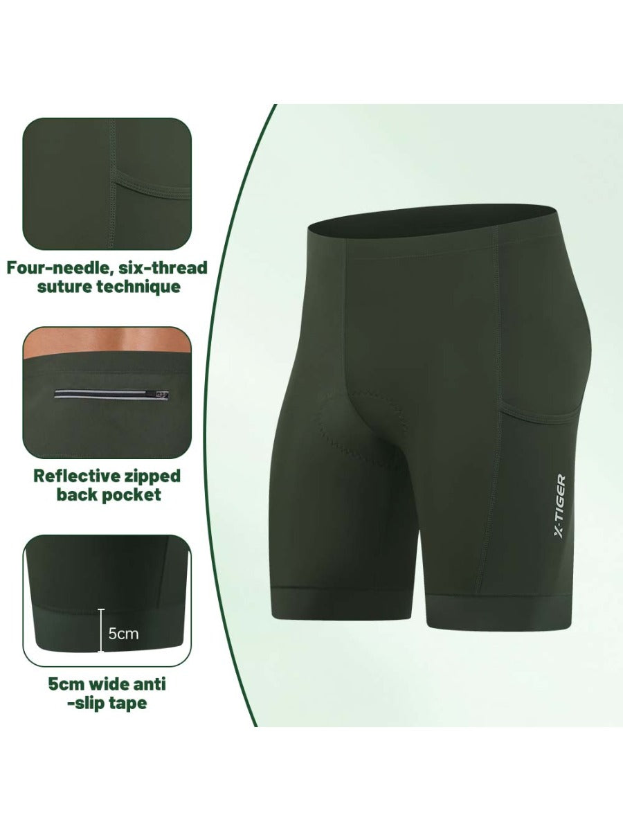 X-TIGER Men’s 3-Pocket Cycling Shorts