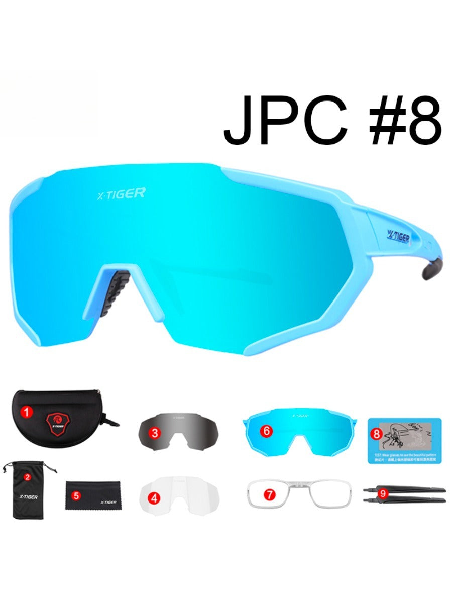 X-TIGER Summer Polarized Cycling Glasses Outdoor Sports MTB Bicycle Glasses Men Women UV400 Bike Sunglasses Eyewear Myopia Frame