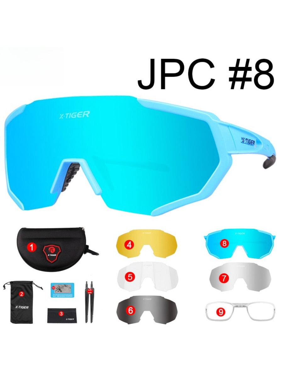 X-TIGER Polarised Eyewear Sport Photochromic Sunglasses Cycling Eyewear Mountain Bike Road Cycling Goggles 3/5 Lens