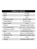 X-TIGER Bike Light Set Powerful USB Rechargeable Bright 10000mAh Bicycle Front Lights IPX5 Waterproof Front Lamp