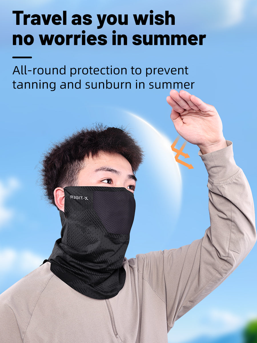 X-TIGER Sports lce Silk Mask Outdoor Cycling Bandana Summer Breathable Quick Dry UV Protective Headgear Running Scarf Men Women