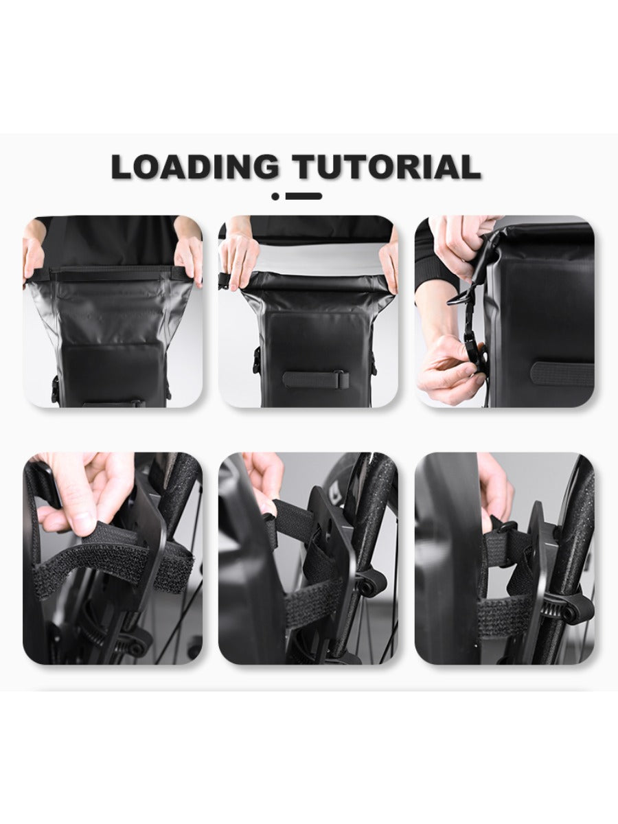 X-TIGER Wheel Bag 6L Bike Mount Storage Bag Square Quick Release Fork Bag Waterproof Satchel Bag Cycling Bicycle Front Pack