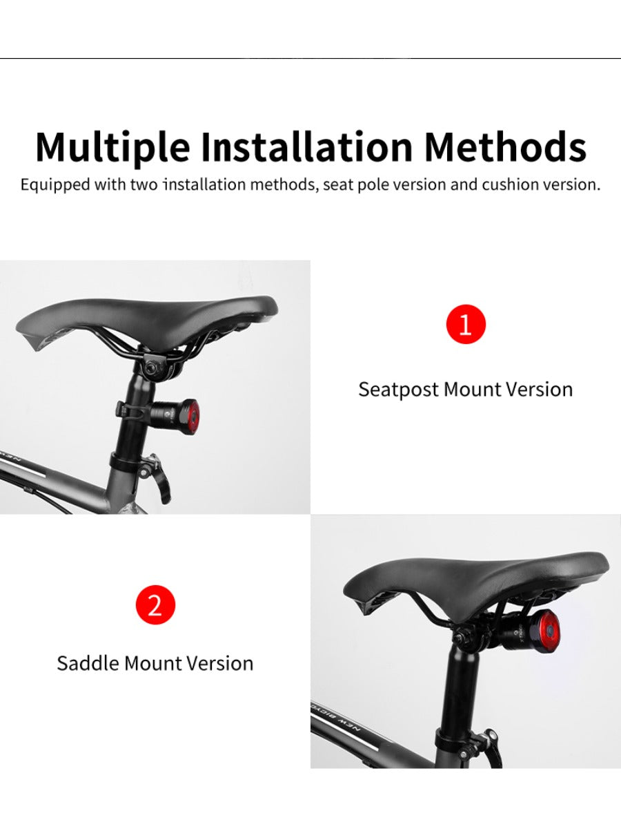 X-TIGER Road Bike Rear Light Smart Brake Sensor Light Bike Tail Light IPX6 Waterproof Rechargeable Tail Light