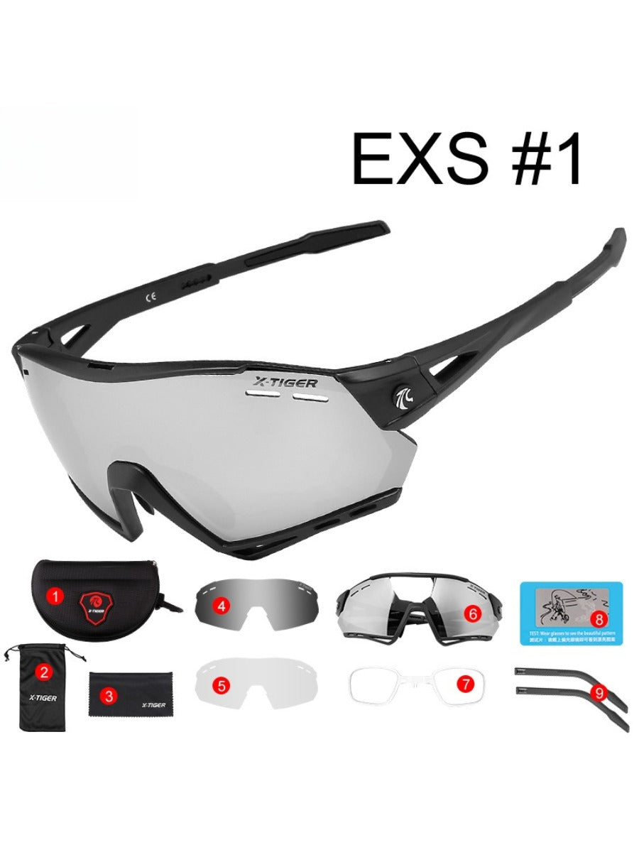 X-TIGER Cycling Glasses Men Women 3 Lens Polarized Bicycle Sunglasses Running Fishing Sports Eyewear Mountain Hiking Goggles