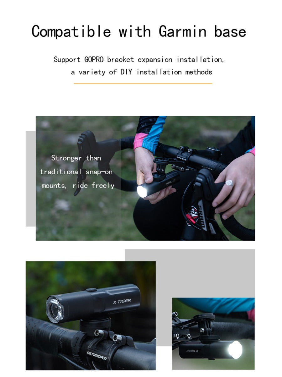 X-TIGER Bicycle Light IP66 Rainproof Bike Flashlight Type-C Rechargeable MTB Road Bike Front Lamp