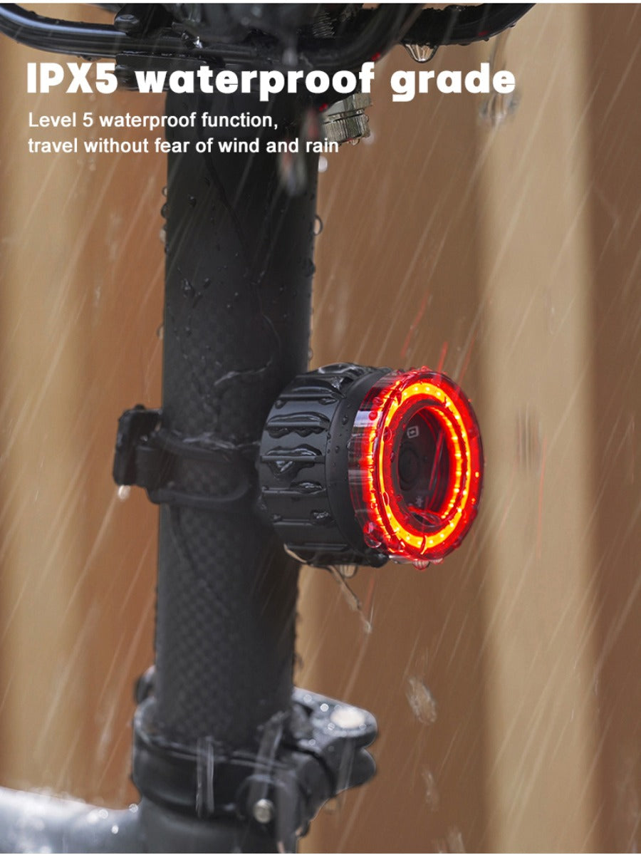 X-TIGER Bike Rear Light Smart Brake Sensing Light Bicycle Tail Light IPX6 Waterproof LED Charging Taillight