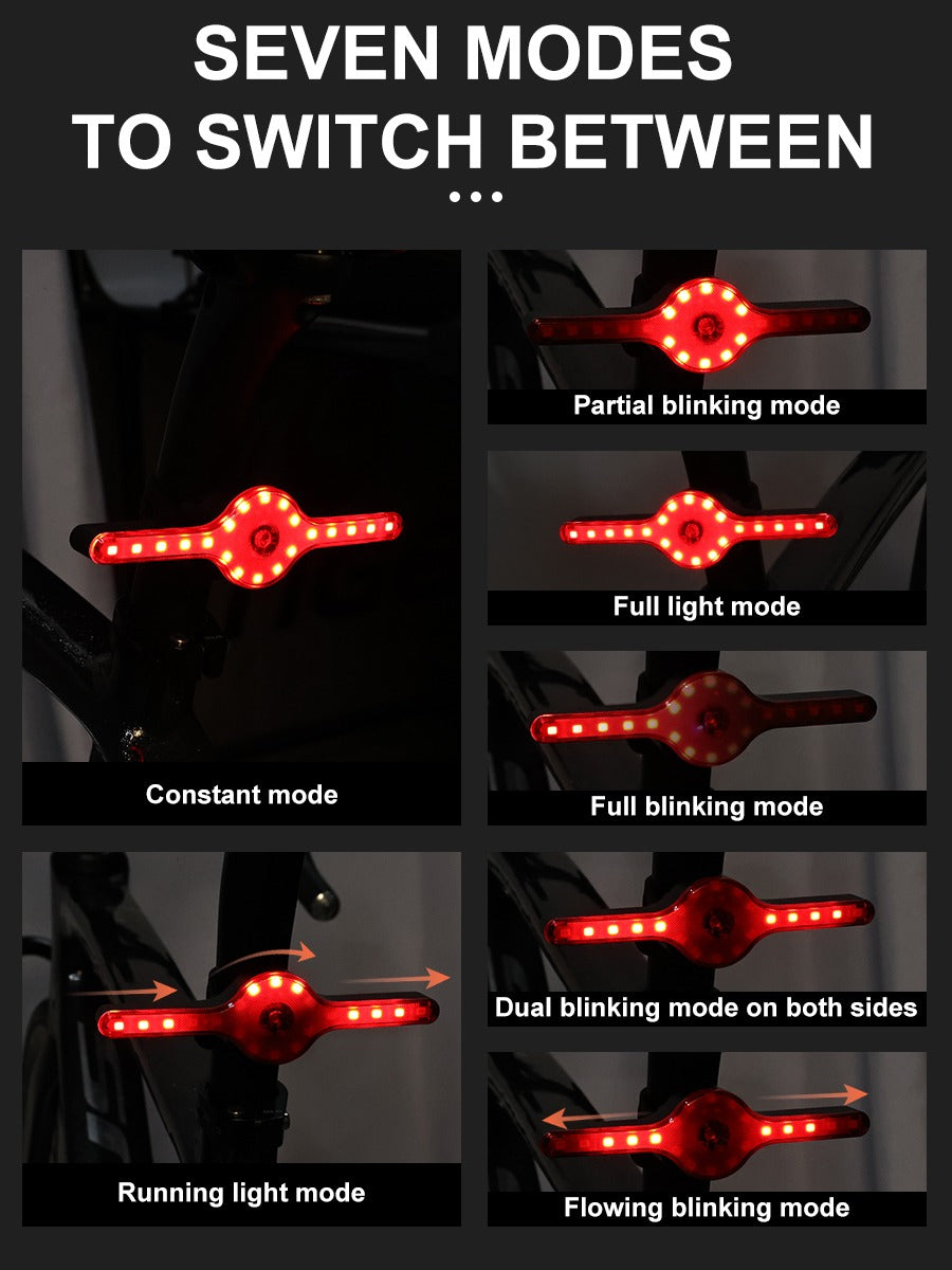 Bicycle Tail Light Multi-mode Alarm Intelligent Tail Light Rechargeable Remote Tail Light Cycling Warning Lights Night Lights