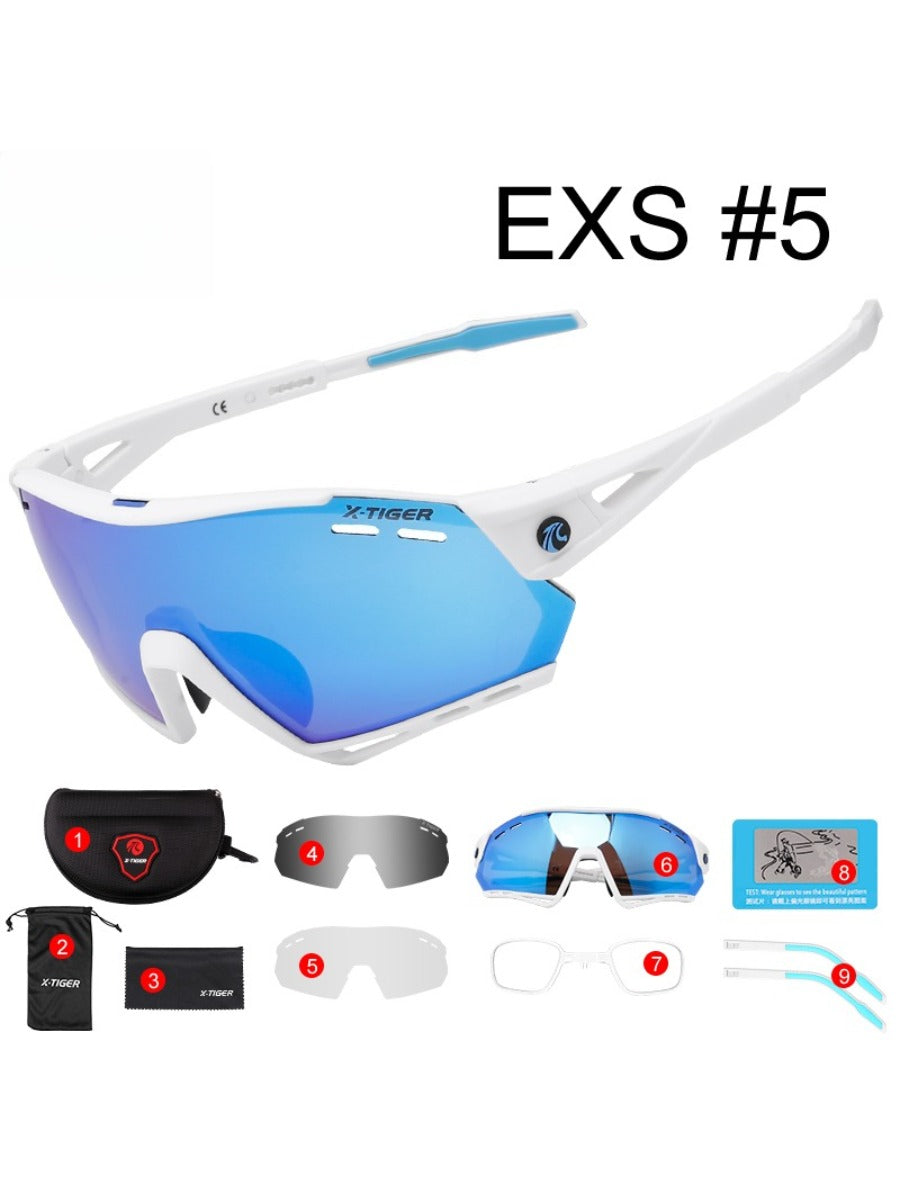 X-TIGER Cycling Glasses Men Women 3 Lens Polarized Bicycle Sunglasses Running Fishing Sports Eyewear Mountain Hiking Goggles