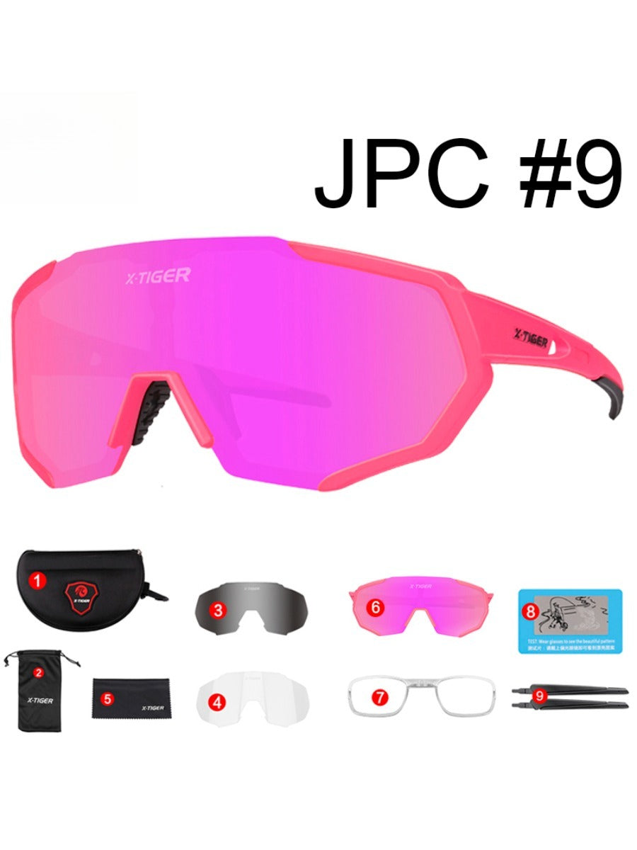 X-TIGER Summer Polarized Cycling Glasses Outdoor Sports MTB Bicycle Glasses Men Women UV400 Bike Sunglasses Eyewear Myopia Frame