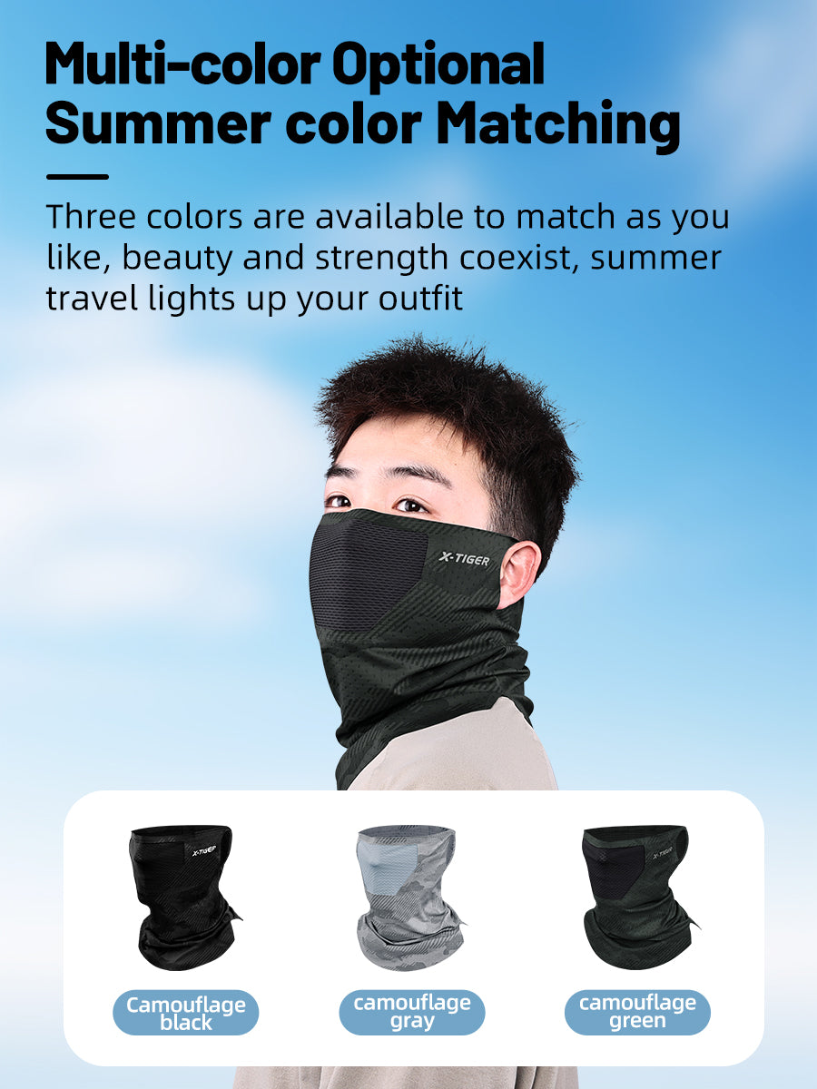 X-TIGER Sports lce Silk Mask Outdoor Cycling Bandana Summer Breathable Quick Dry UV Protective Headgear Running Scarf Men Women