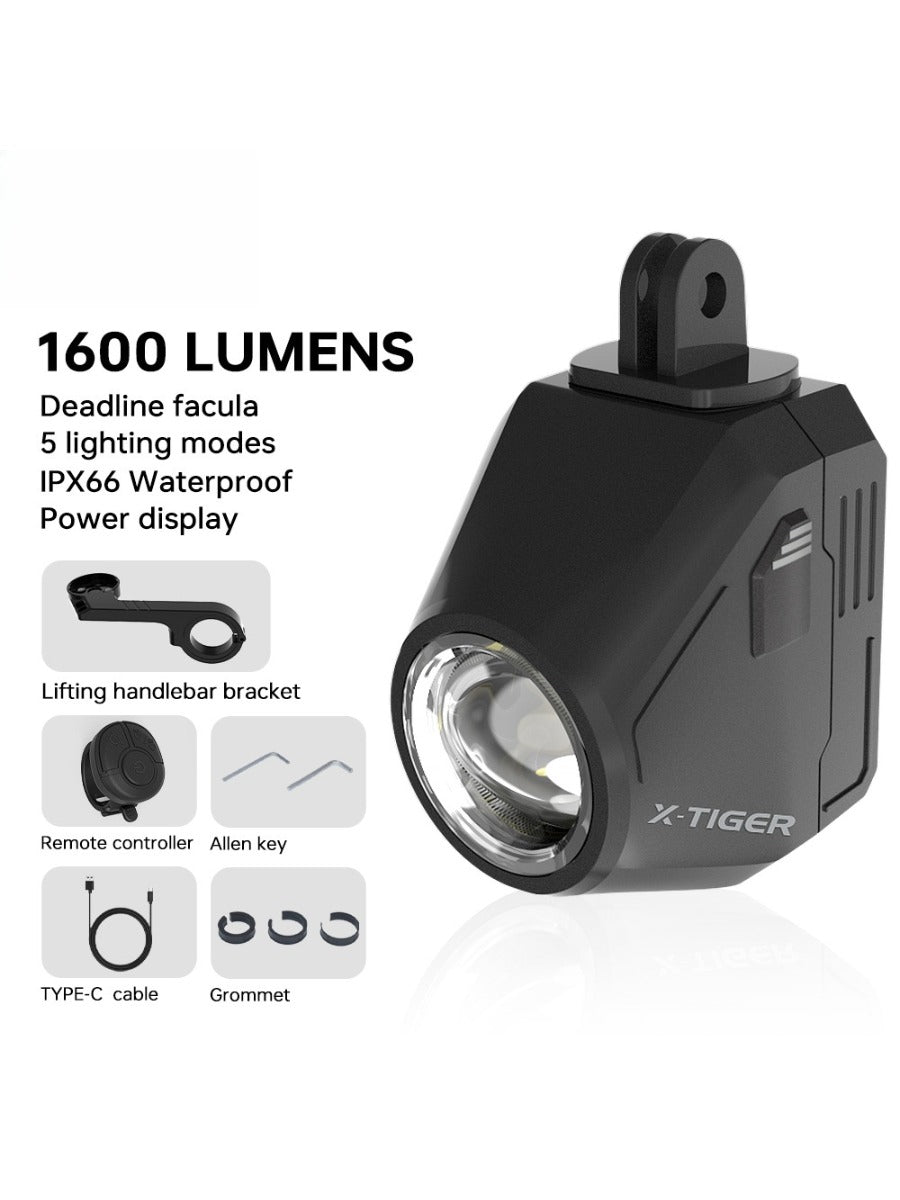 X-TIGER BIKE LIGHT High Brightness Waterproof Headlamp Tail Light Carrying Light TYPE-C MTB Road Bike Light
