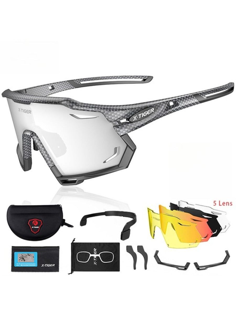 X-TIGER Cycling Glasses Photochromic Sports Sunglasses UV400 Anti Glare Lightweight Bicycle Glasses Men's Women Cycling Eyewear